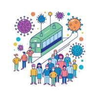 Exploring Bacterial Life in Crowded Transport Stations vector
