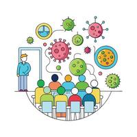 Exploring Bacterial Life in Crowded Waiting Rooms vector