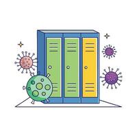 Bacterial Spread in Gym Locker Rooms vector