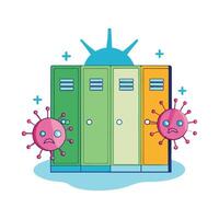 Exploring Bacterial Life in Gym Locker Rooms vector