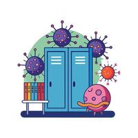 Presence of Bacteria Spreading in Gym Locker Rooms vector