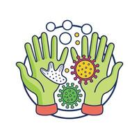Bacterial Spread through Contaminated Hands vector
