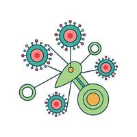 Exploring Bacterial Life on Shared Office Scissors vector