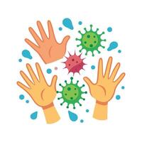Presence of Bacteria Spread via Contaminated Hands vector