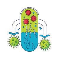 Exploring Bacterial Life in Contaminated Water vector