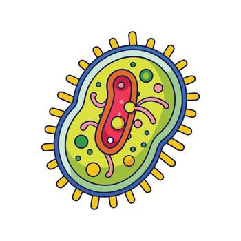 explorador bacterias vía electrón microscopía vector