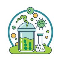Bacteria Used in Bioremediation of Toxic Waste vector