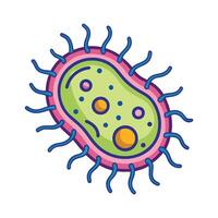 Double Cell Membrane Structure of Bacteria vector
