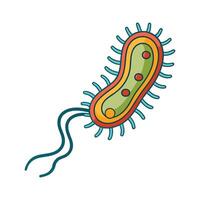 Bacteria with Long Flagella for Movement vector