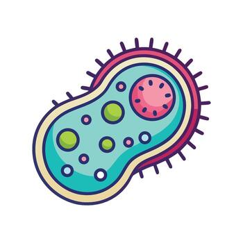 Exploring Bacteria with Double Cell Membrane vector