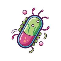 protector baboso cápsula estructura en bacterias vector