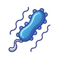 Exploring Blue Rod Bacteria in Fluid Habitats vector