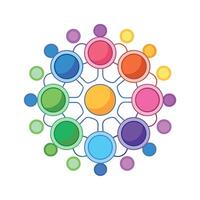 Chromatic Bacterial Colony on White Background vector