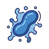 Analysis of Blue Rod Bacteria in Fluid Environments vector