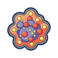 Cocci Bacteria Cluster Under Microscope Analysis vector