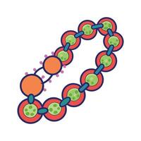 Coccus Bacteria in Chain Arrangement Analysis vector