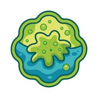Examining Harmful Bacteria from Algae Blooms in Water vector