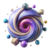 beautiful artistic Cosmic Energy Swirl Cutout for Creative Projects high resolution png