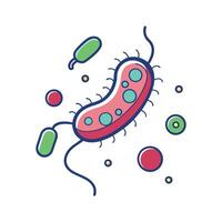 Overview of Listeria Monocytogenes Bacteria in Motion vector