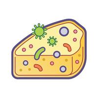 Microbial Fermentation in Cheese Production vector