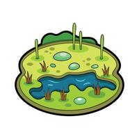 Studying Microbial Mats in Wetland Environments vector