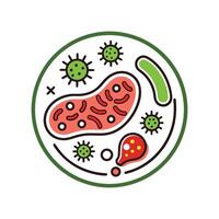 Microbial Pathogen Detection in Contaminated Meat vector