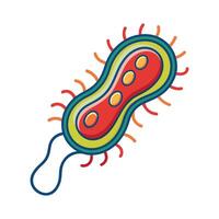 RodShaped Bacteria with Flagella Characteristics vector