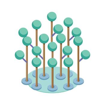 Examining RodShaped Bacteria Colony Structures vector