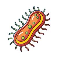 Characteristics of Salmonella Bacteria with Surface Pili vector