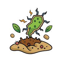 Overview of Soil Bacteria in Organic Matter Breakdown vector