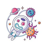 Examining Bacteria Growth in Space Environments vector