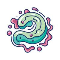 Examining SpiralShaped Bacteria in Liquid Cultures vector