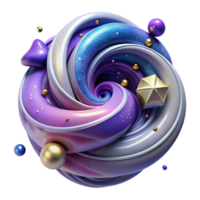 serene creative Cosmic Nebula Swirls Isolated for Packaging Design genuine png