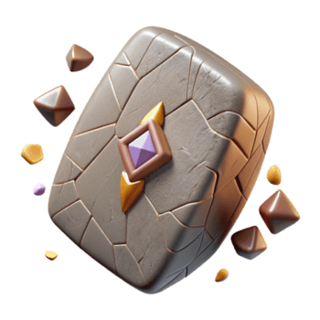 degno di nota creativo Cracked runa pietra superficie isolato per storico arte alto risoluzione png