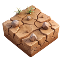 beautiful classic Cracked Soil Texture Barren Cutout for Agricultural Projects high resolution png