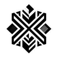 Geometric Black and White Starburst with Layered Textures, Bold Lines, and Minimalist Aesthetic on a Clean White Background. vector