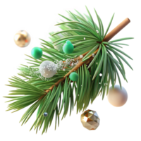 vibrant classic Pine Branch Green Needles Closeup Texture Cutout detailed png