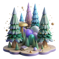 impressive rustic Pine Tree Forest Transparent Background Nature Scene original png
