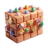 serene abstract Plastic Brick Texture Isolated for Building Mockups detailed png
