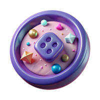 vibrant abstract Plastic Button Texture Cutout for User Interface Design detailed png