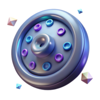elegant artistic Plastic Button Texture Cutout for User Interface Design premium png