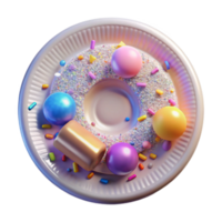 dramatic minimalist Plastic Plate Texture Round Transparent for Food Presentation authentic png