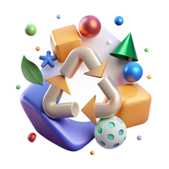 Maravilhoso minimalista reduzir reuso reciclar símbolo texto bandeira transparente Alto resolução png