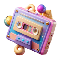 magnificent rustic Retro Cassette Tape Player Portable Music Transparent for Vintage Audio premium png