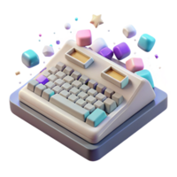 extraordinary modern Retro Computer Keyboard Transparent for Typing Projects detailed png