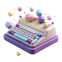 stunning abstract Retro Computer Keyboard Transparent for Typing Projects high quality png