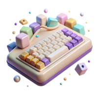 dramatic contemporary Retro Computer Keyboard Transparent for Typing Projects exclusive png