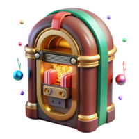 serene abstract Retro Jukebox Transparent with Colorful Lights for Music Entertainment original png