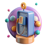 extraordinary creative Retro Payphone Transparent with Coin Slot for Communication History professional png