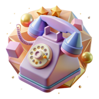 magnificent rustic Retro Telephone Transparent with Rotary Dial for Communication Design professional png